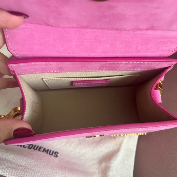 Pink suede jacquemus bag "le chiquito noeud" - Picture 3 of 6